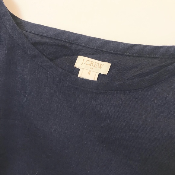J. Crew Factory Linen open back Top - Picture 4 of 7